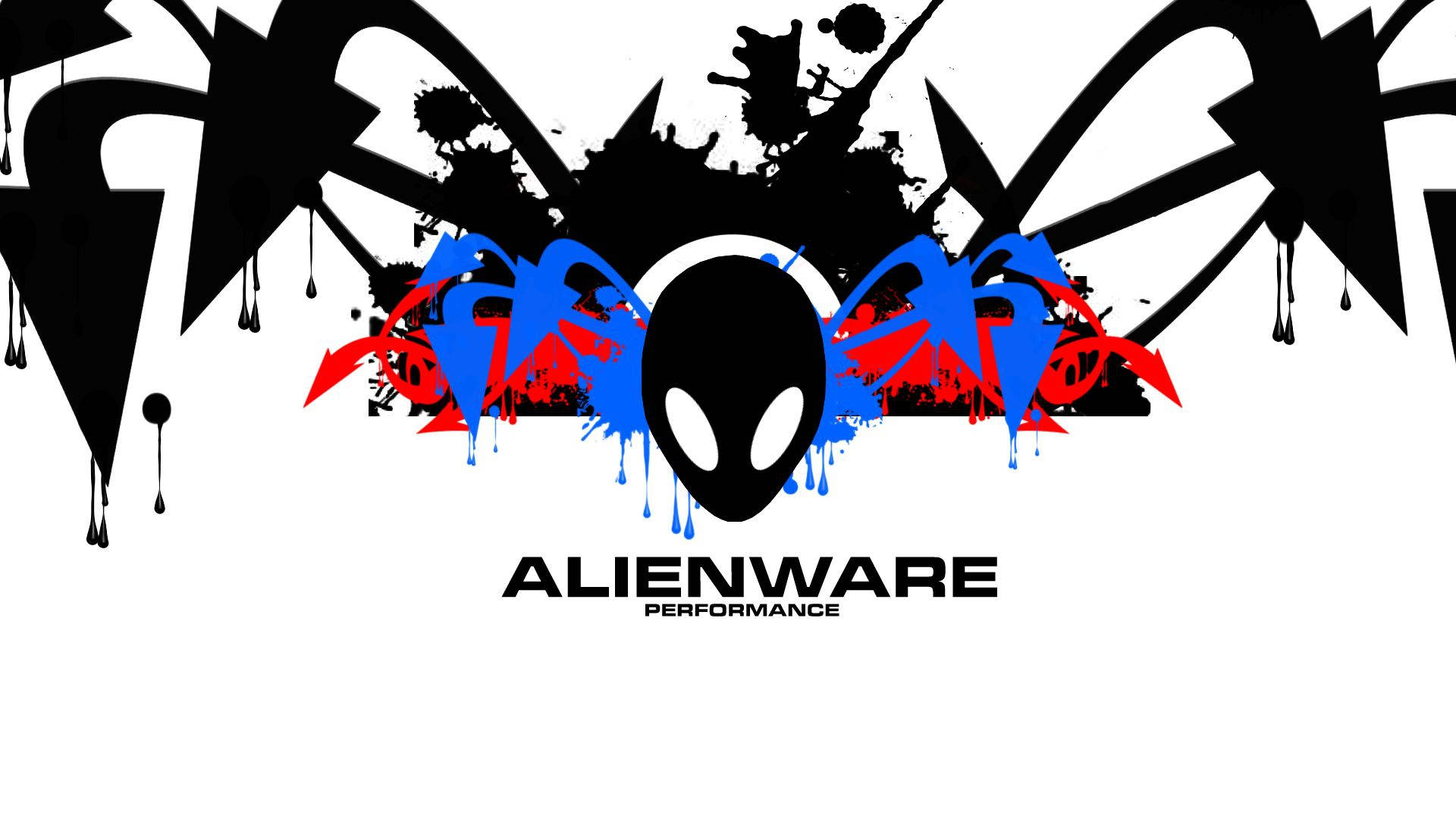 White Alienware Abstract Background