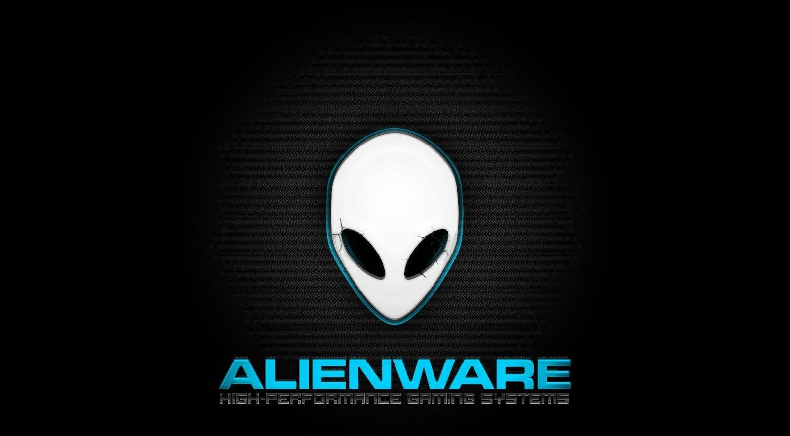 White Alienware Logo And Wordmark