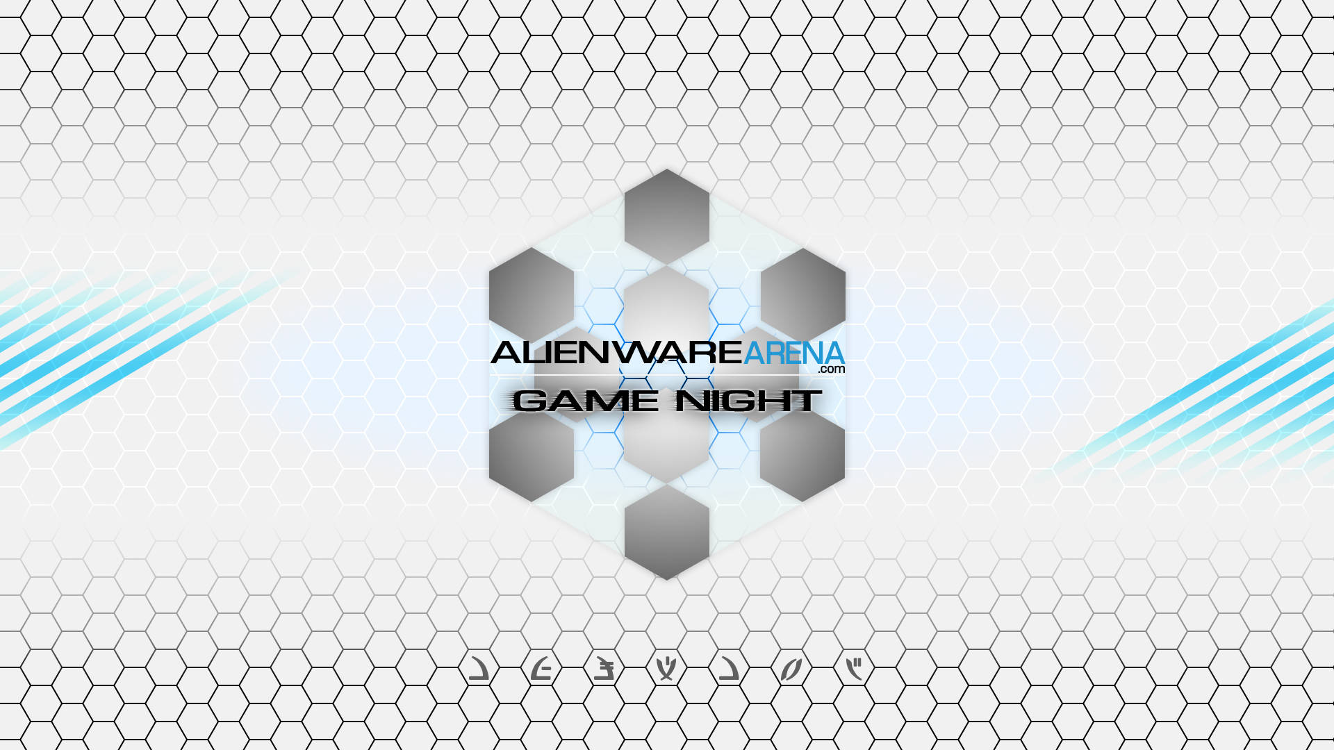 White Alienware Pentagon Pattern