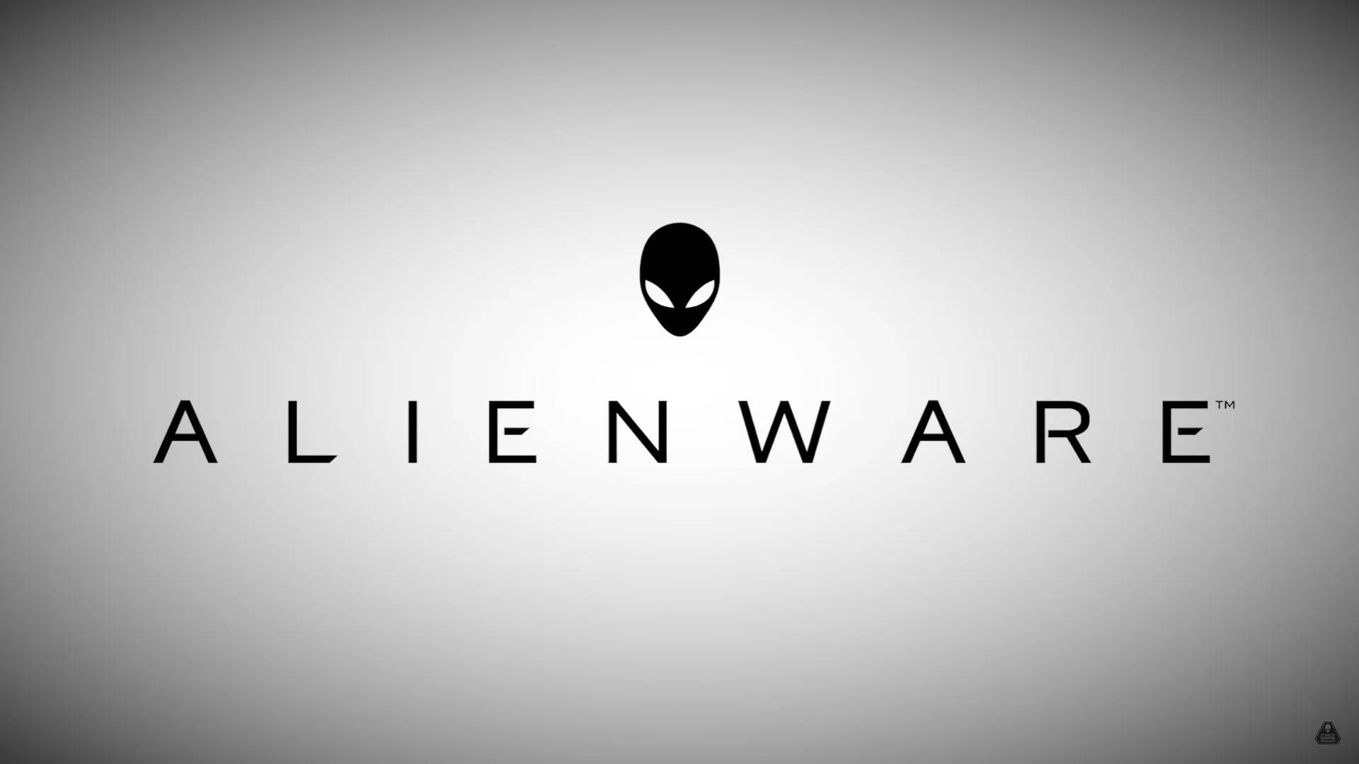 White Alienware Wordmark Poster Background