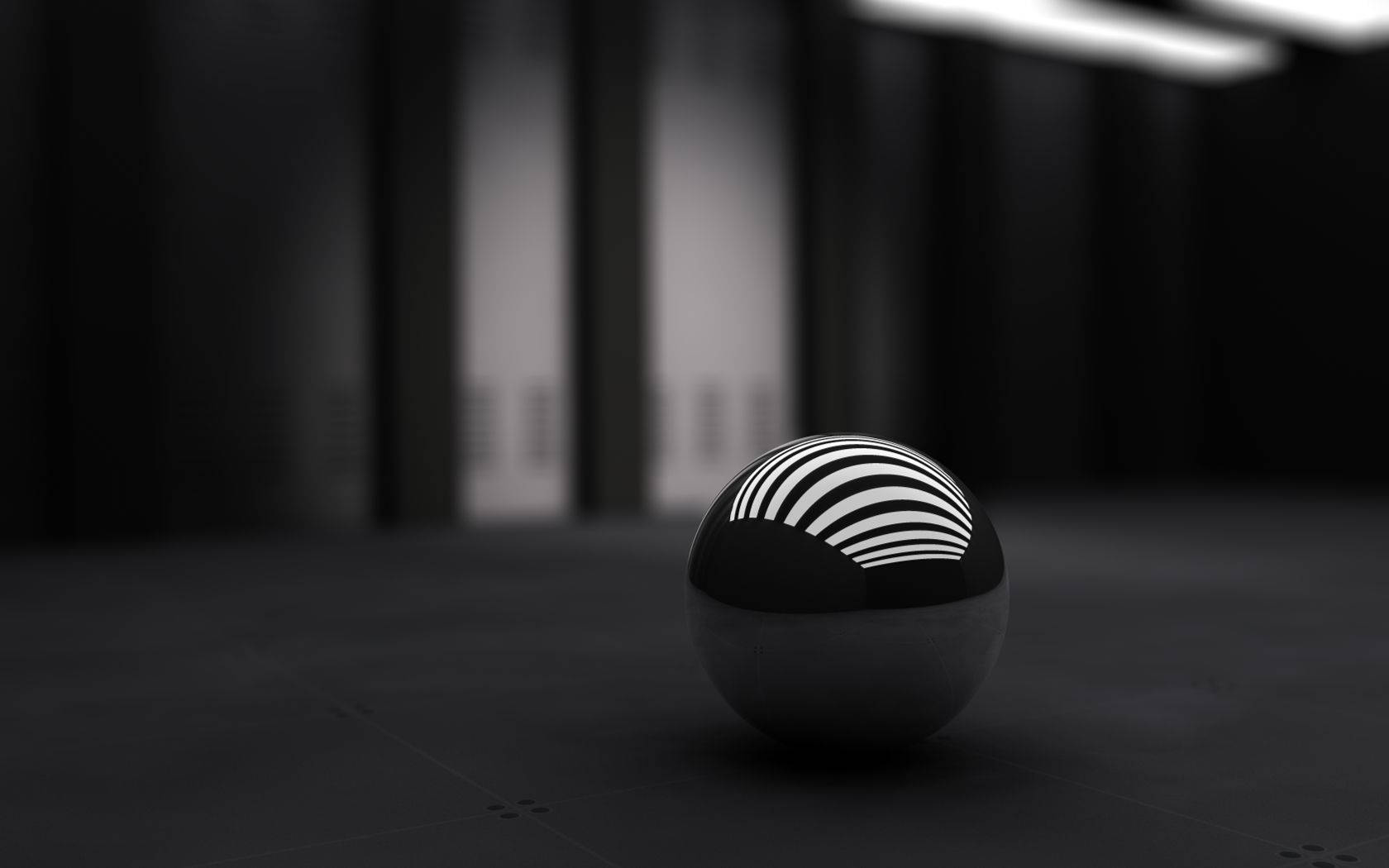 White And Black 3d Sphere Background