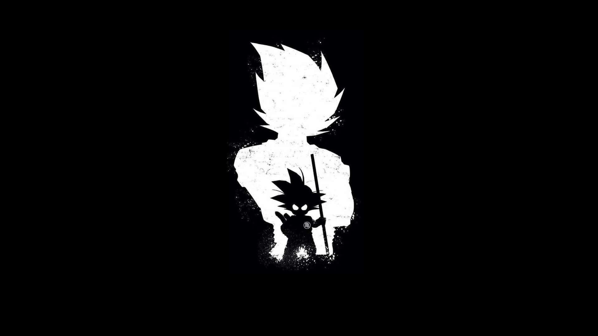 White And Black Anime Pfp Goku Background