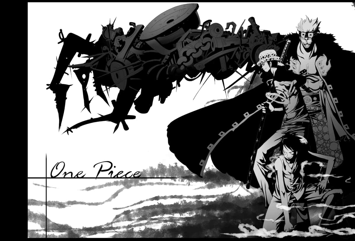 White And Black Luffy, The Straw Hat Pirate Background