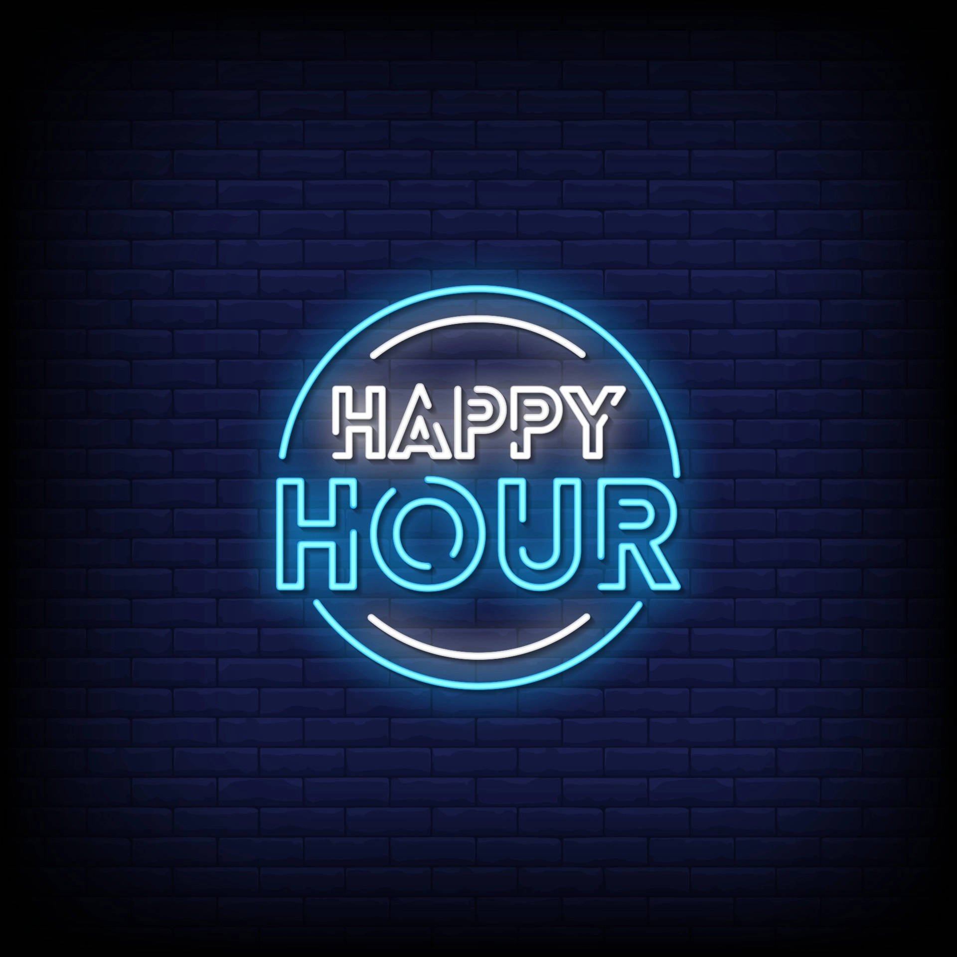 White And Blue Happy Hour Background