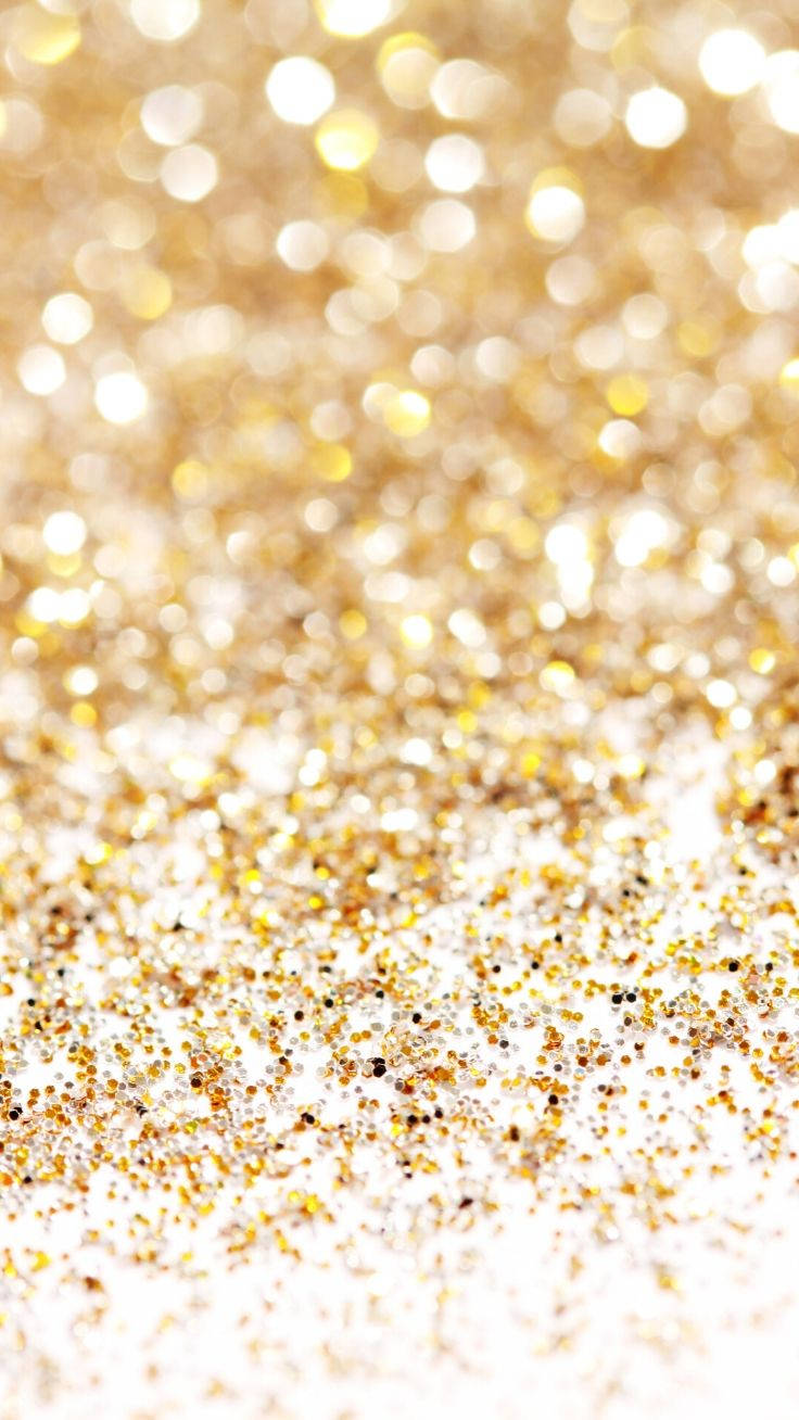 White And Gold Glitter Sparkle Iphone