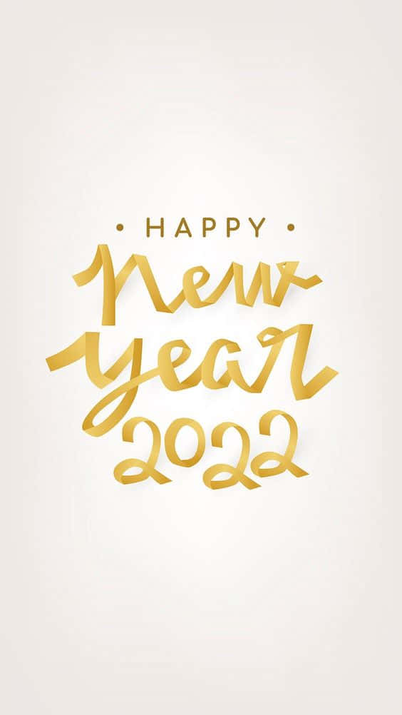 White And Gold New Year 2022 Background