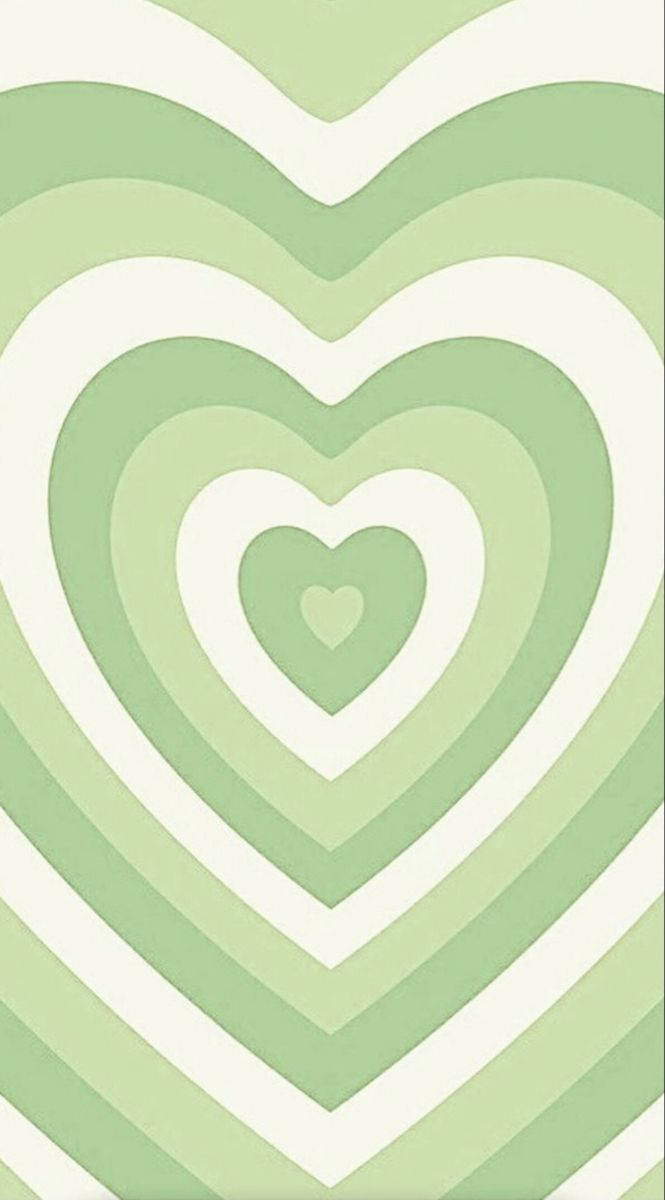 White And Green Heart Background