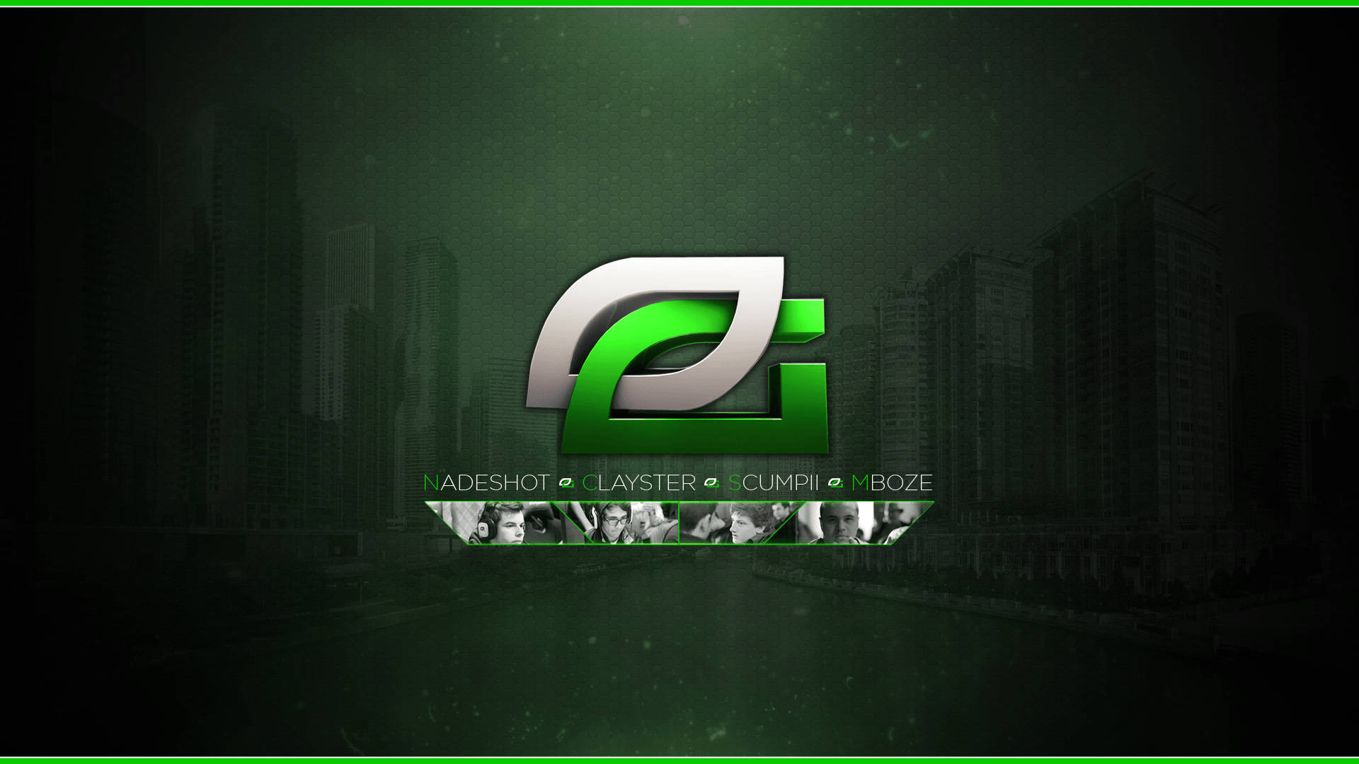 White And Green Optic Gaming Laptop Logo Background