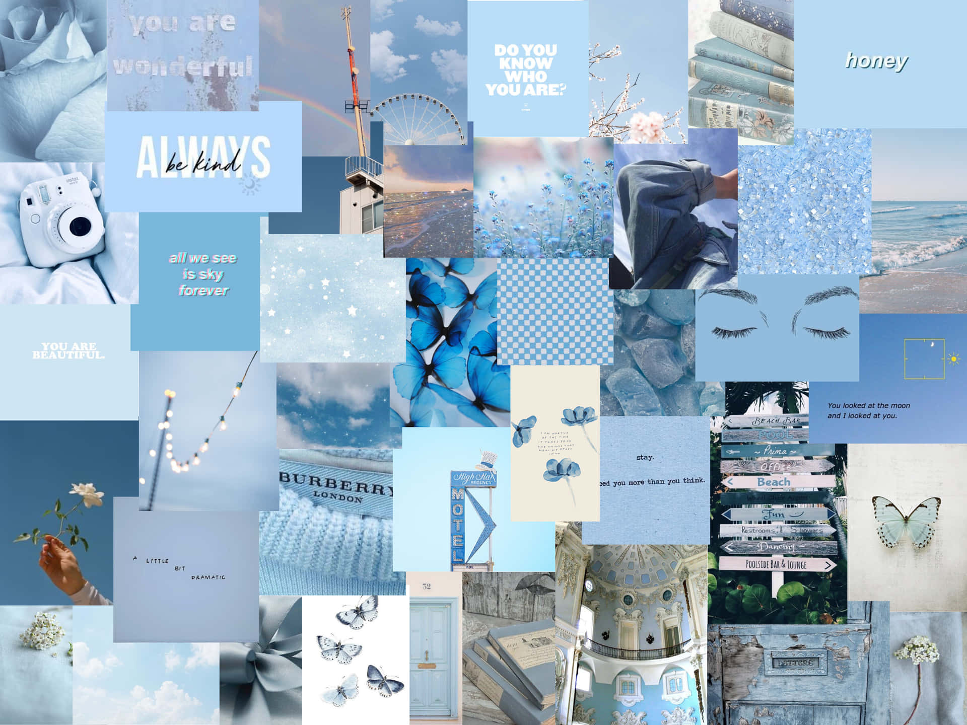 White And Pastel Blue Aesthetic Tumblr Background