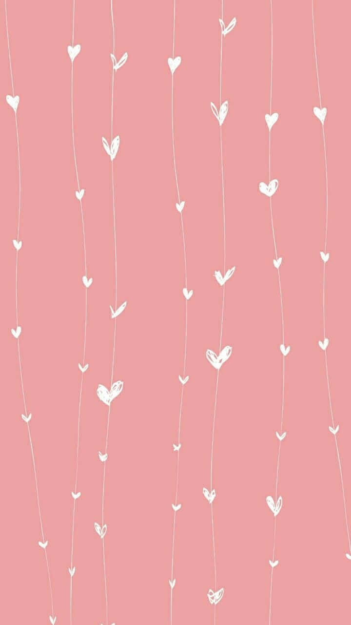 White And Pink Hearts Iphone