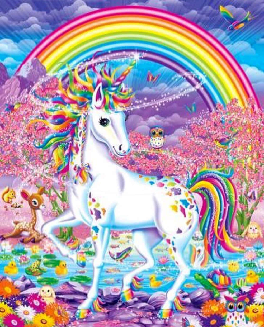 White And Pink Lisa Frank Unicorn