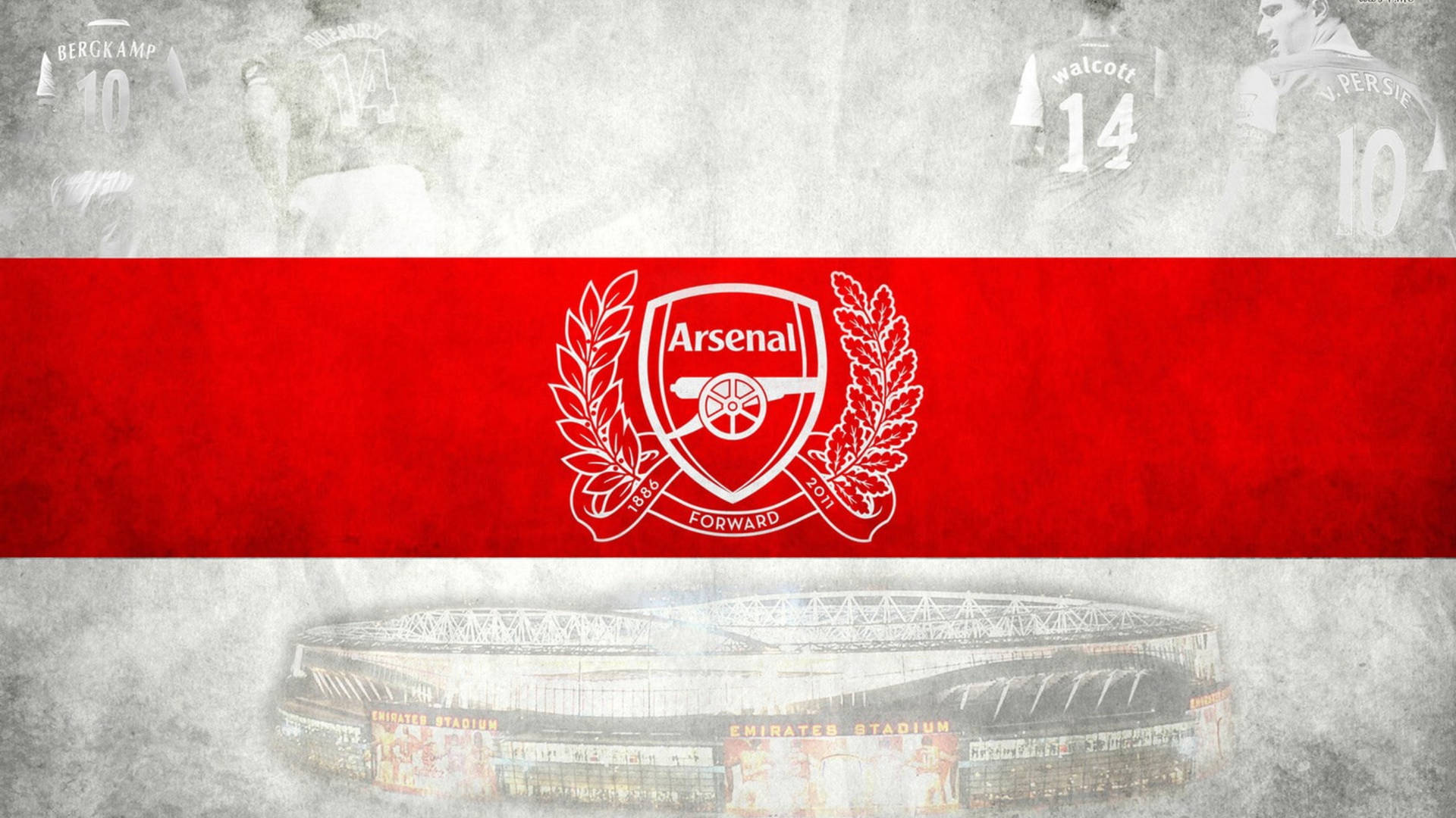 White And Red Arsenal Logo Background