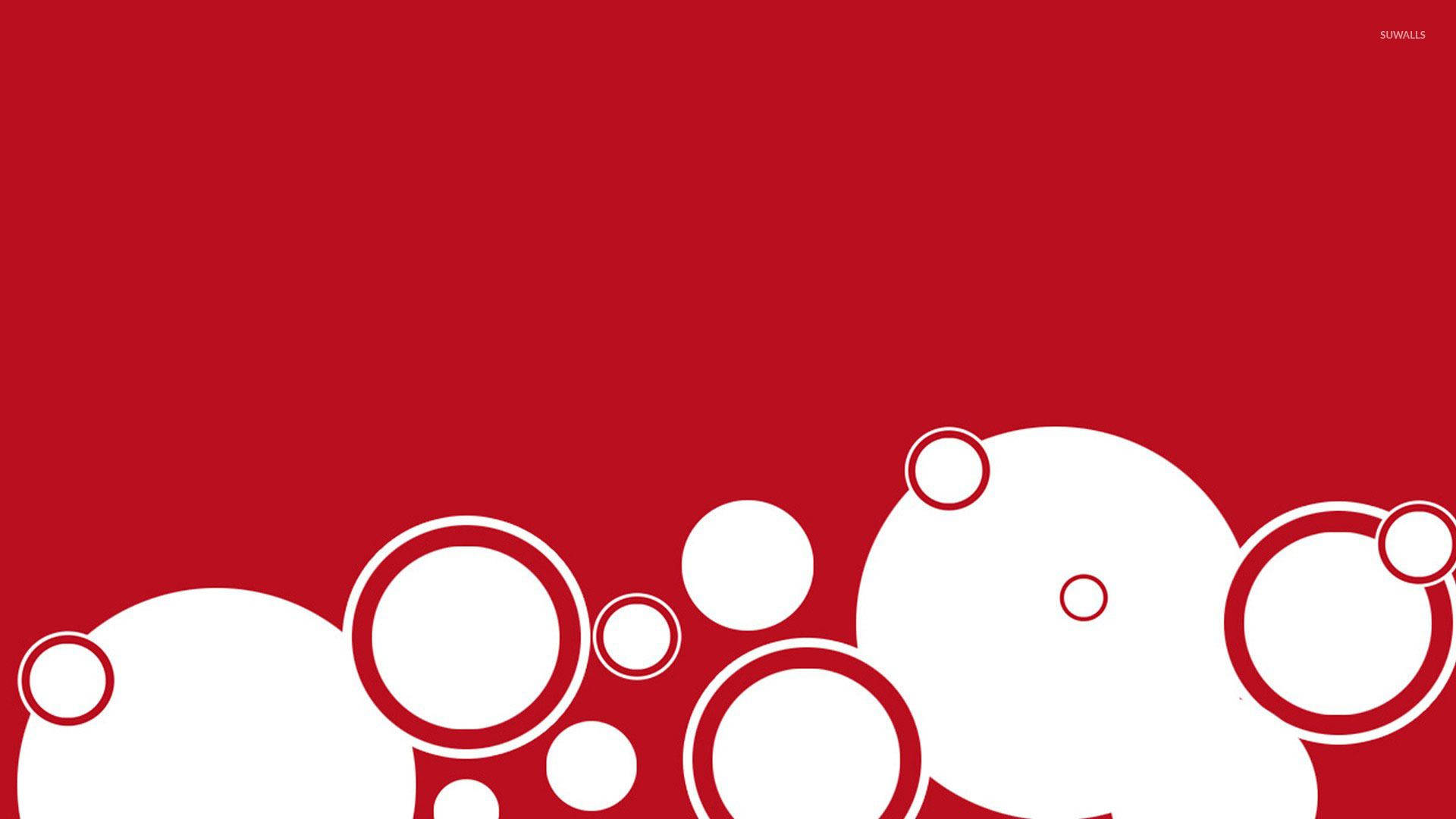 White And Red Circles Background