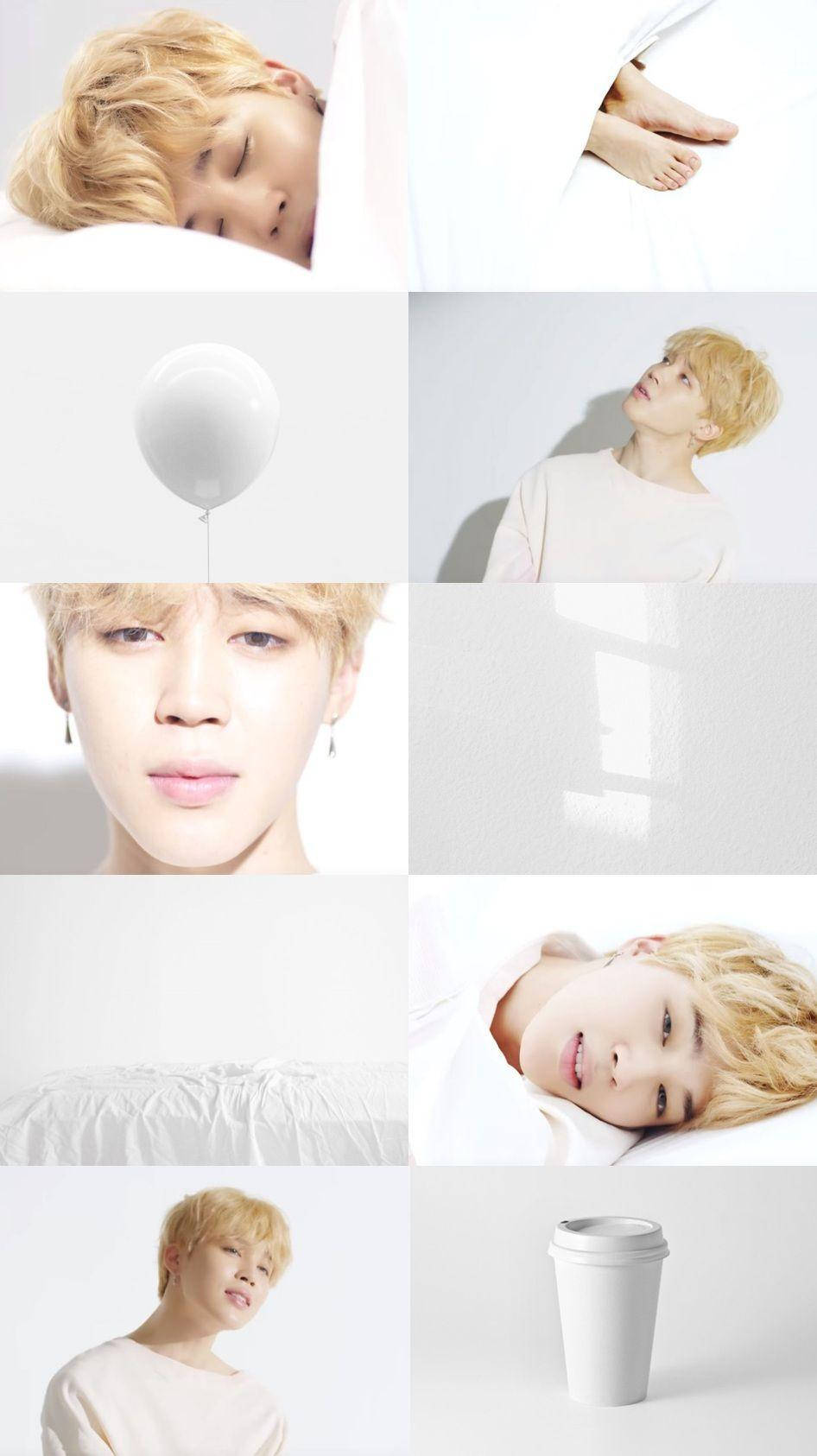 White And Yellow Jimin Aesthetic Background
