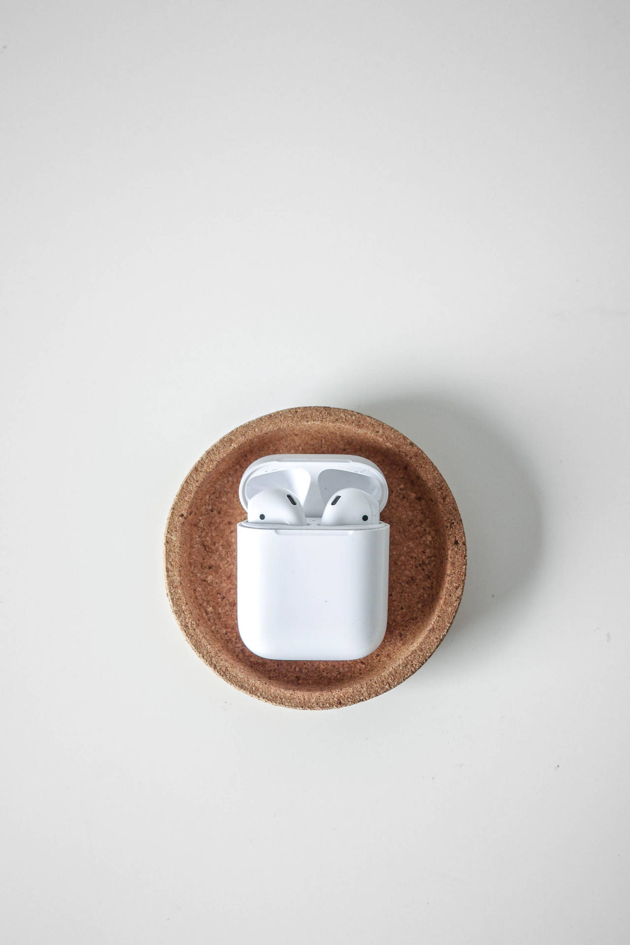 White Apple Airpods Background