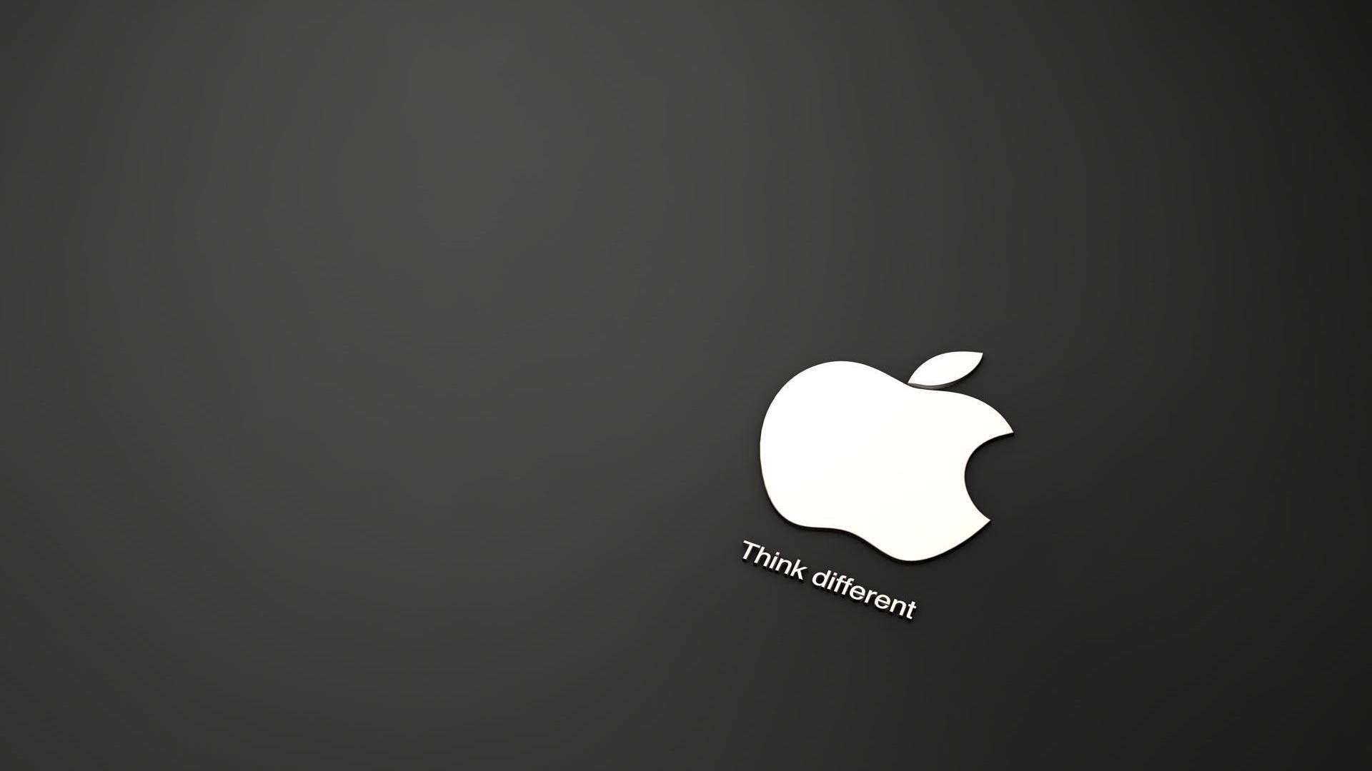 White Apple Logo 4k On Silver Gray Background