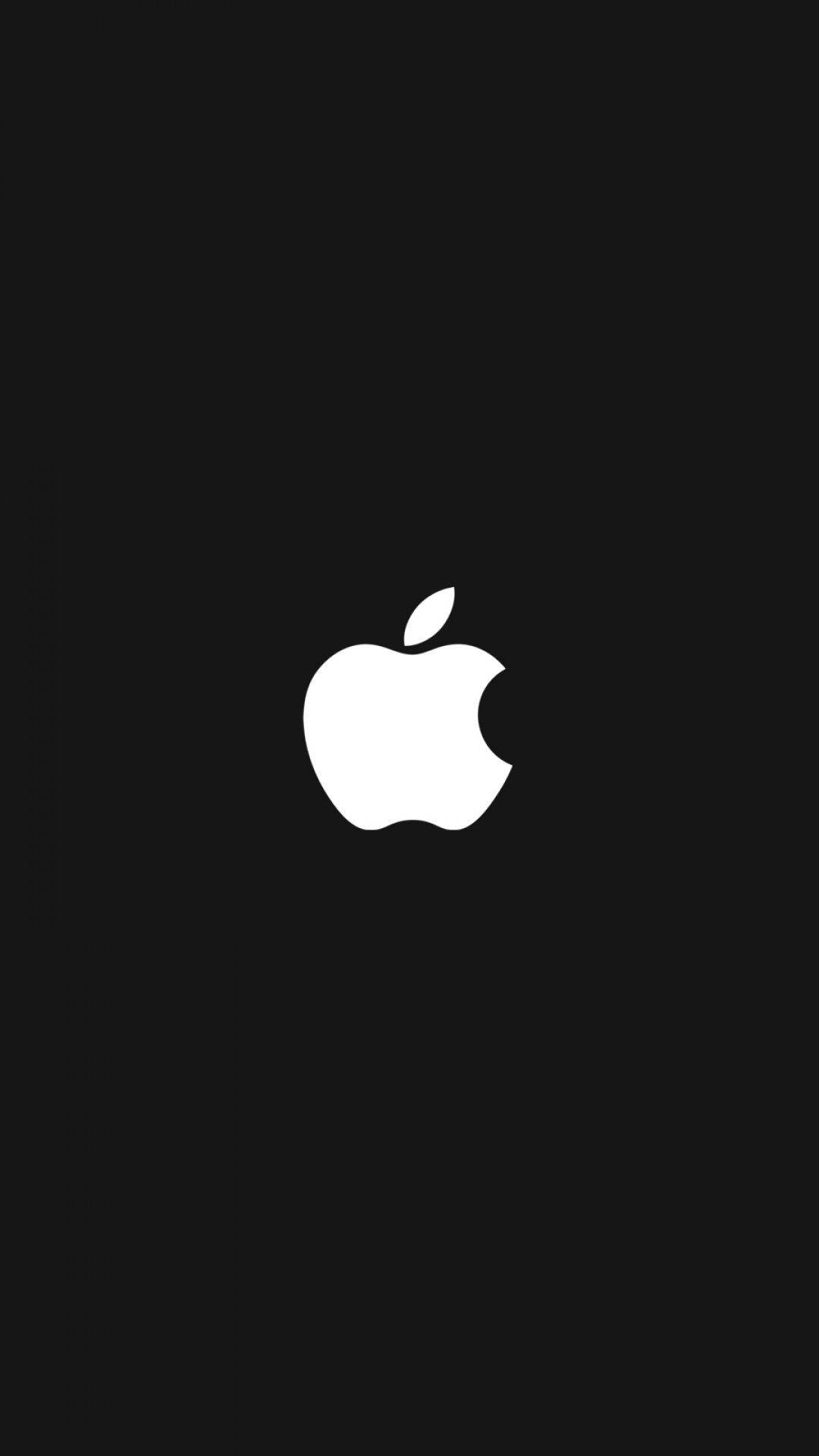 White Apple Logo Iphone Background