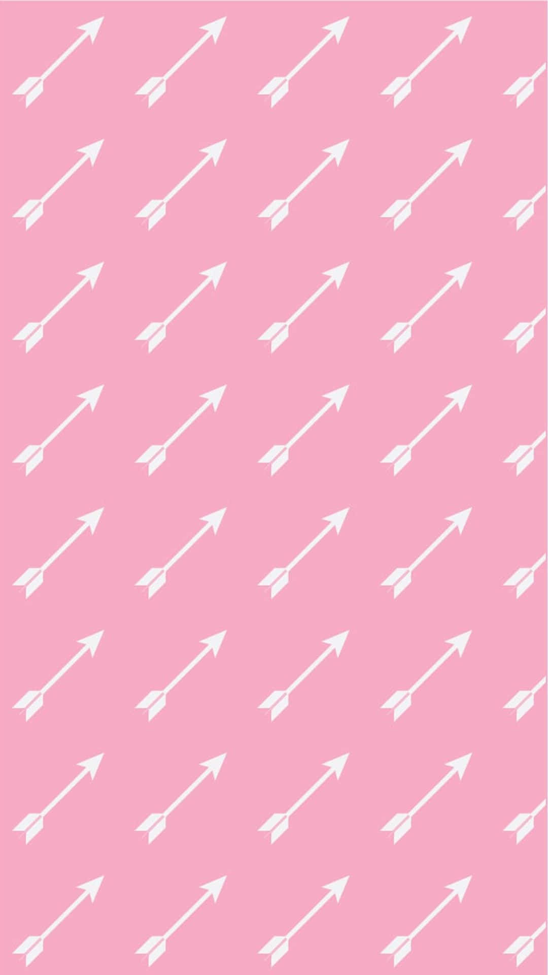 White Arrows Pattern In Pink Aesthetic Iphone Background