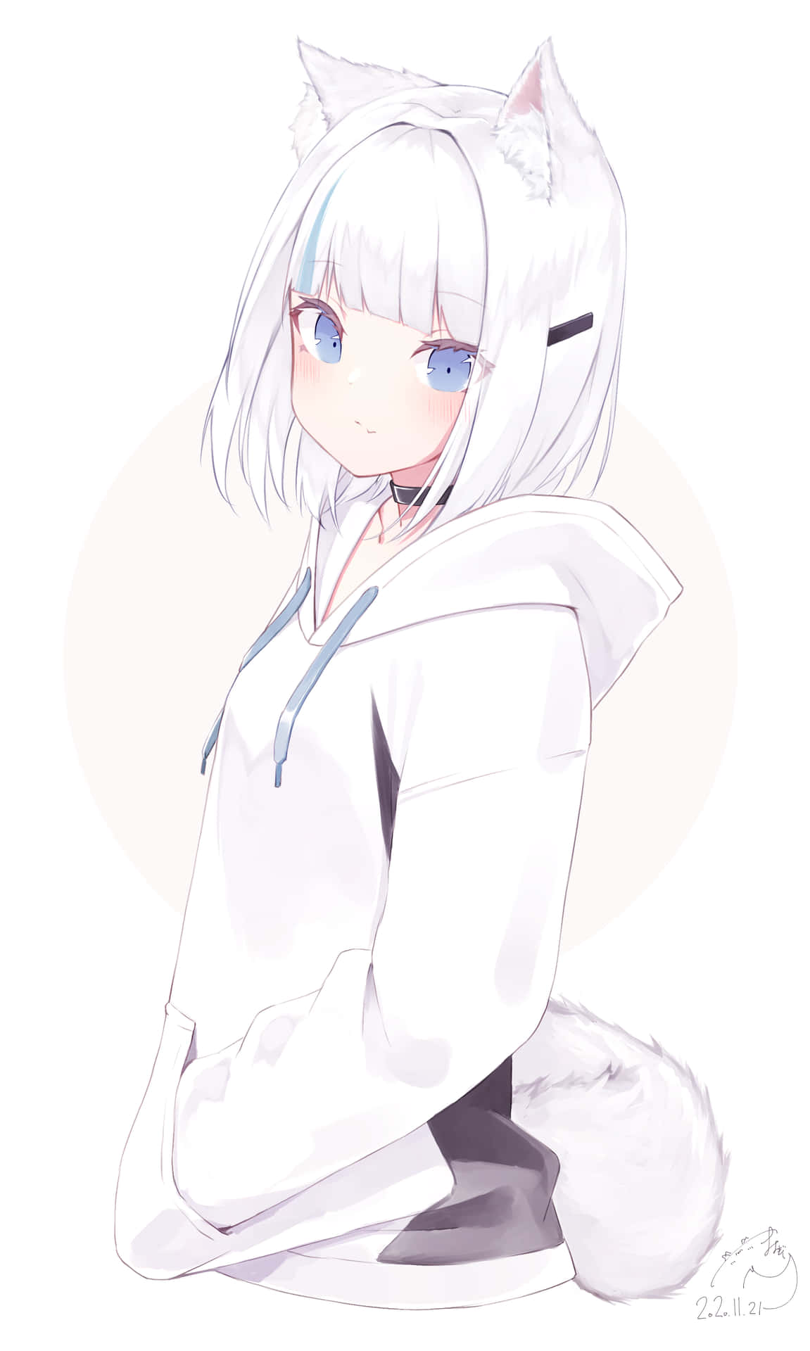 White As The Color Of Anime Background