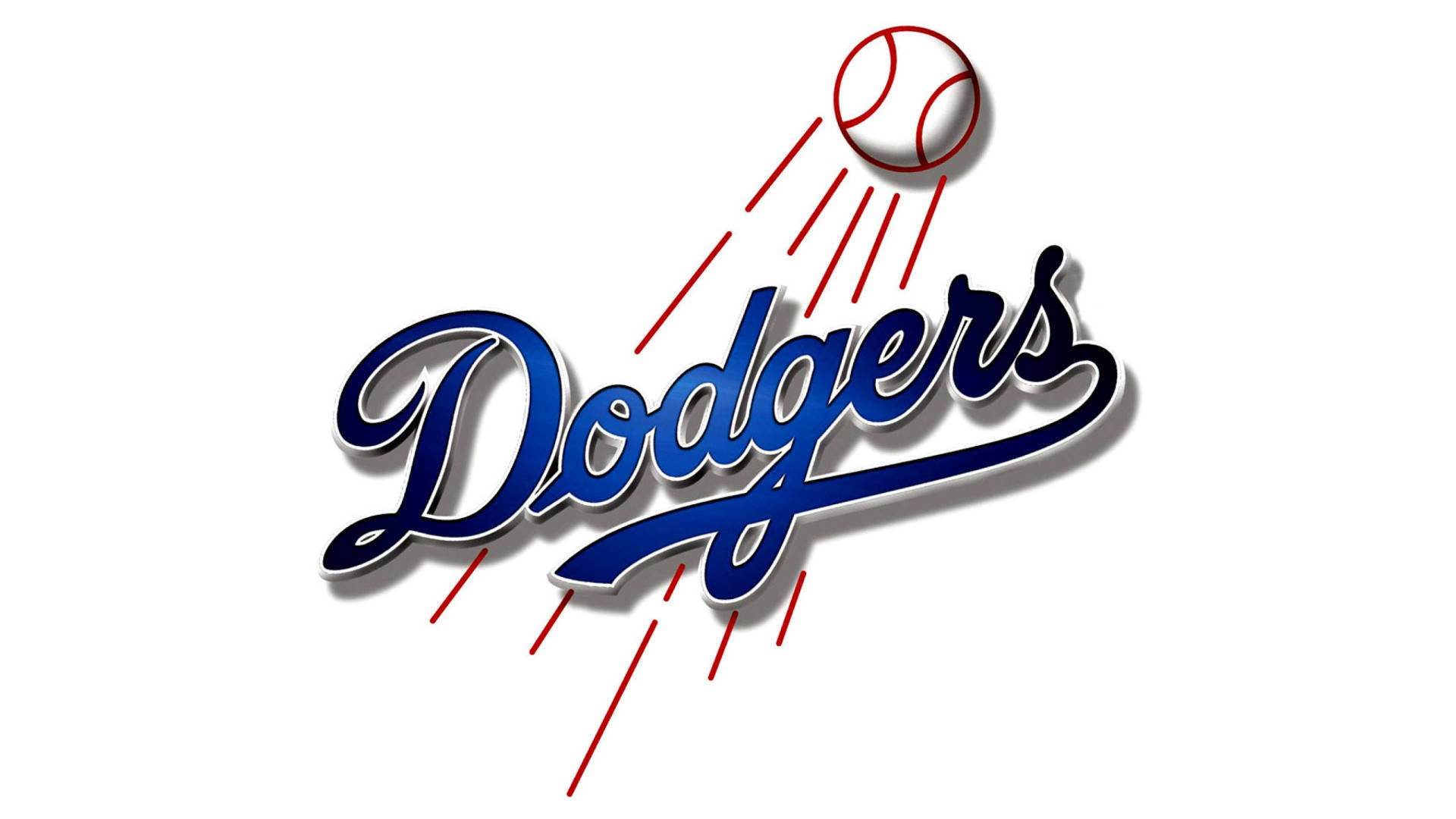 White Background 3d Dodgers Logo Background