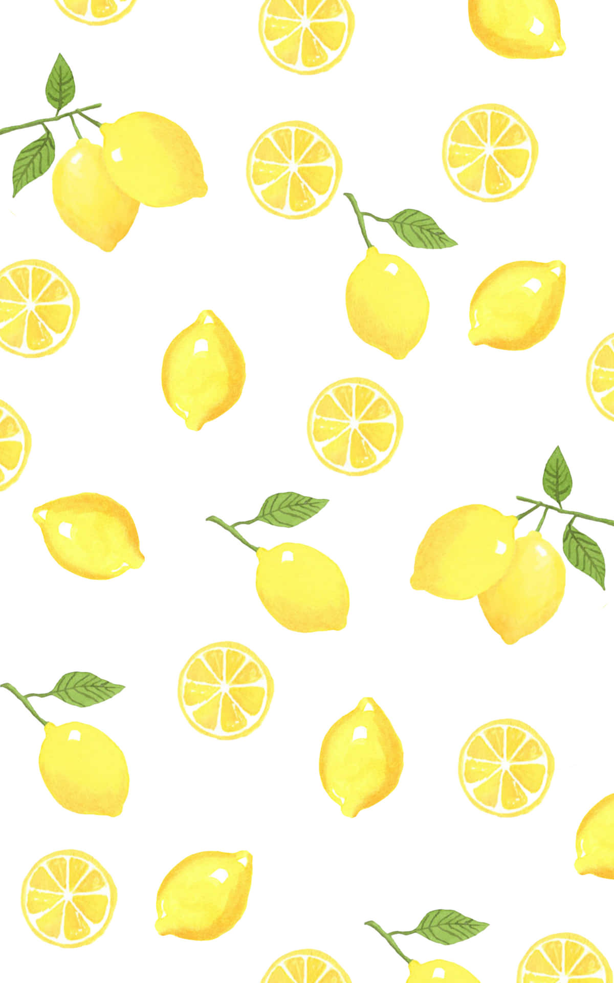 White Background Lemon Mobile Iphone Background