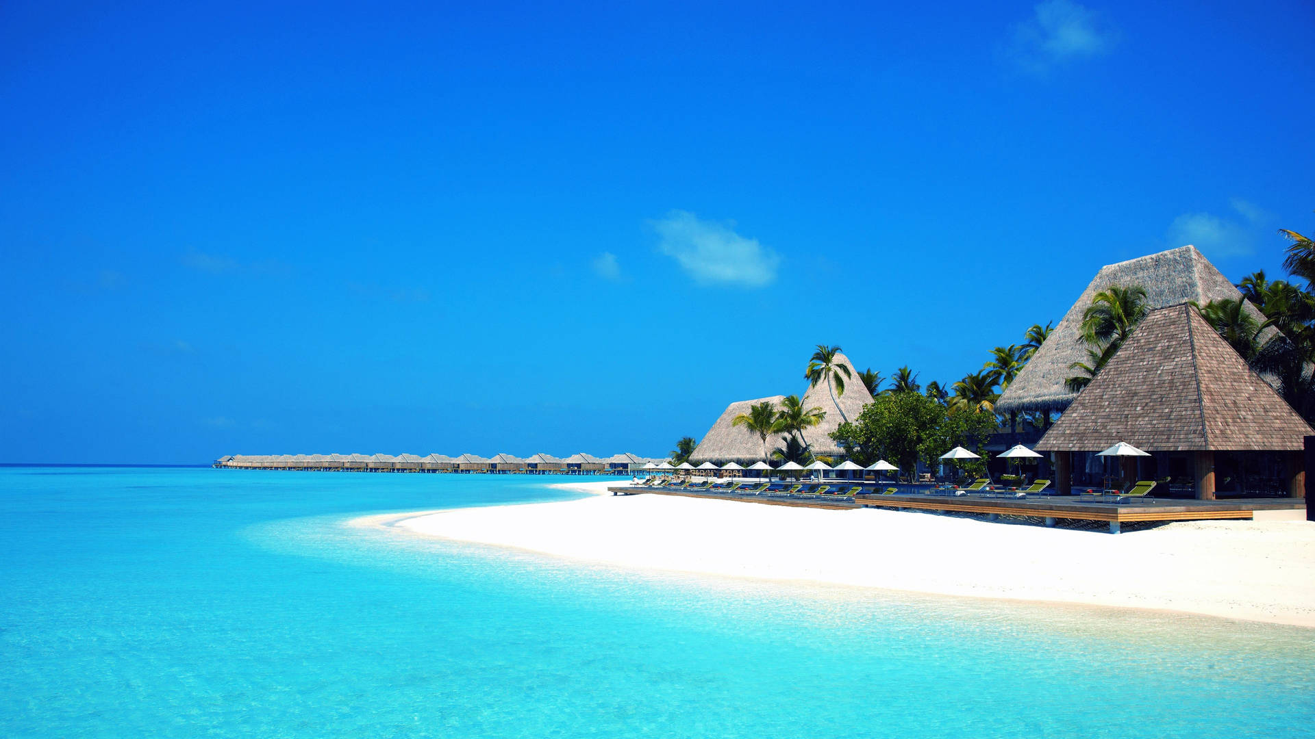 White Beach Resort Maldives Background