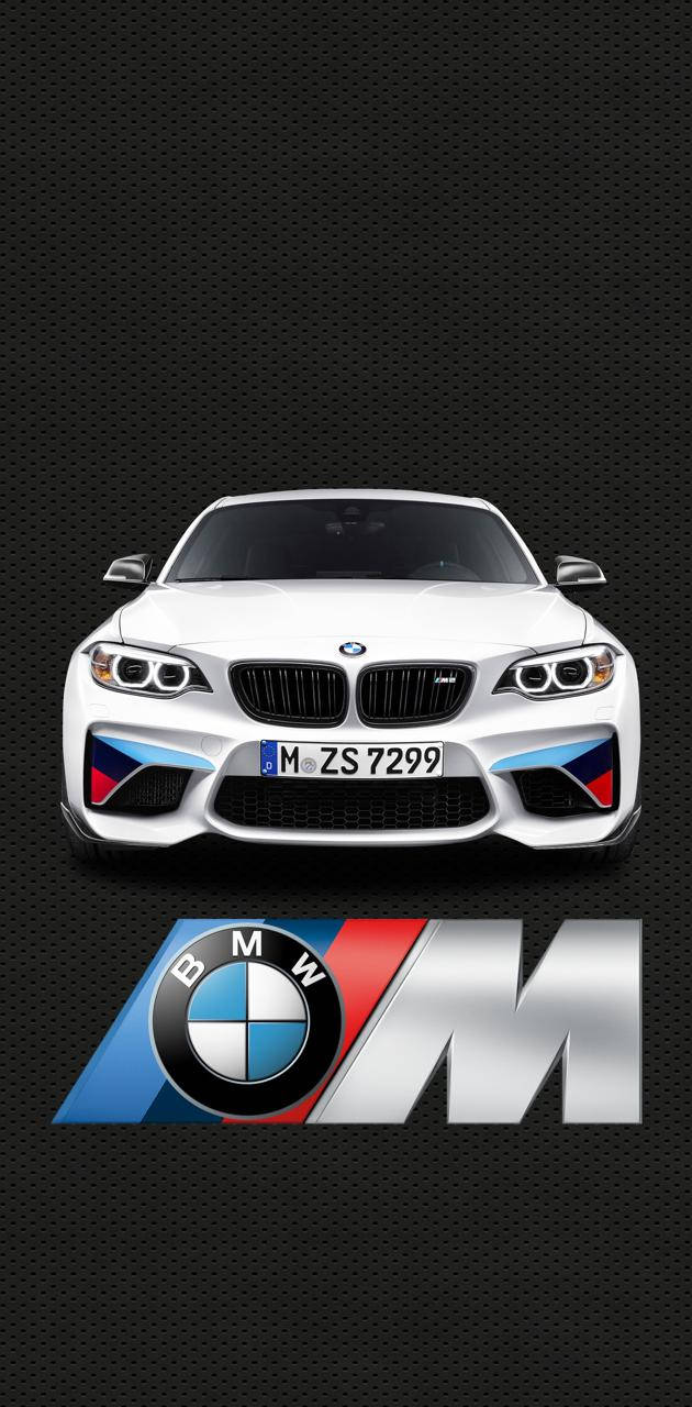 White Bmw M With Logo Background