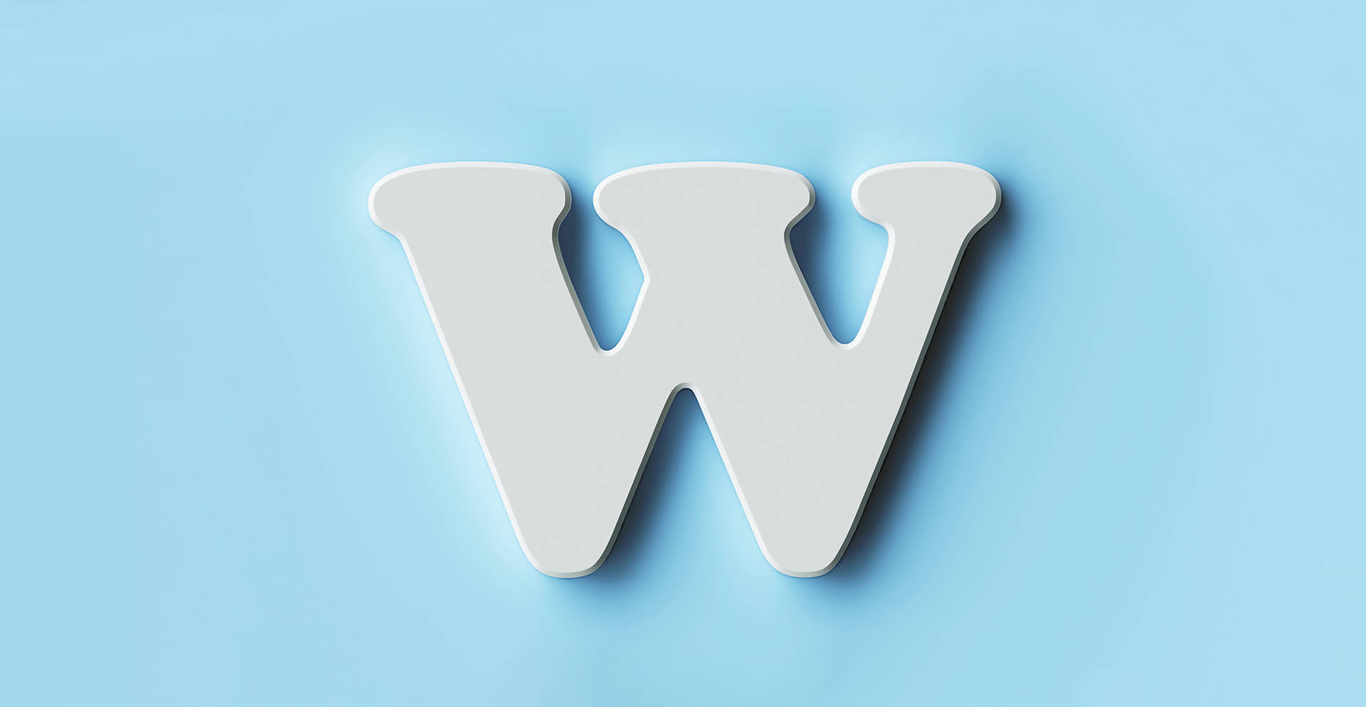 White Bold Letter W Background