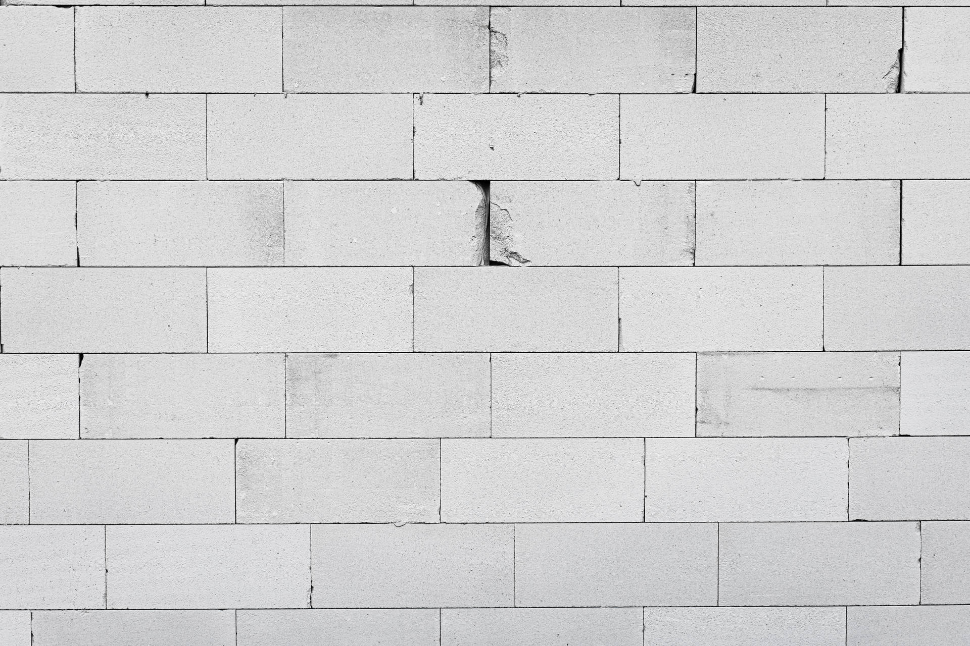 White Bricks Plain Grey Background