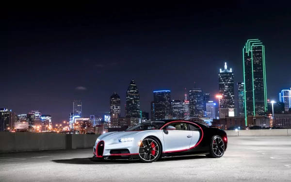 White Bugatti Chiron 4k