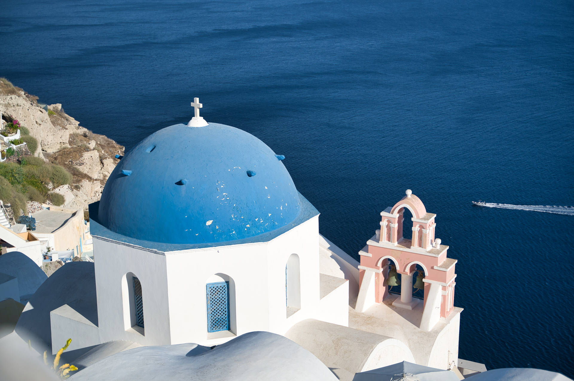 White Building With Beautiful Blue Dome