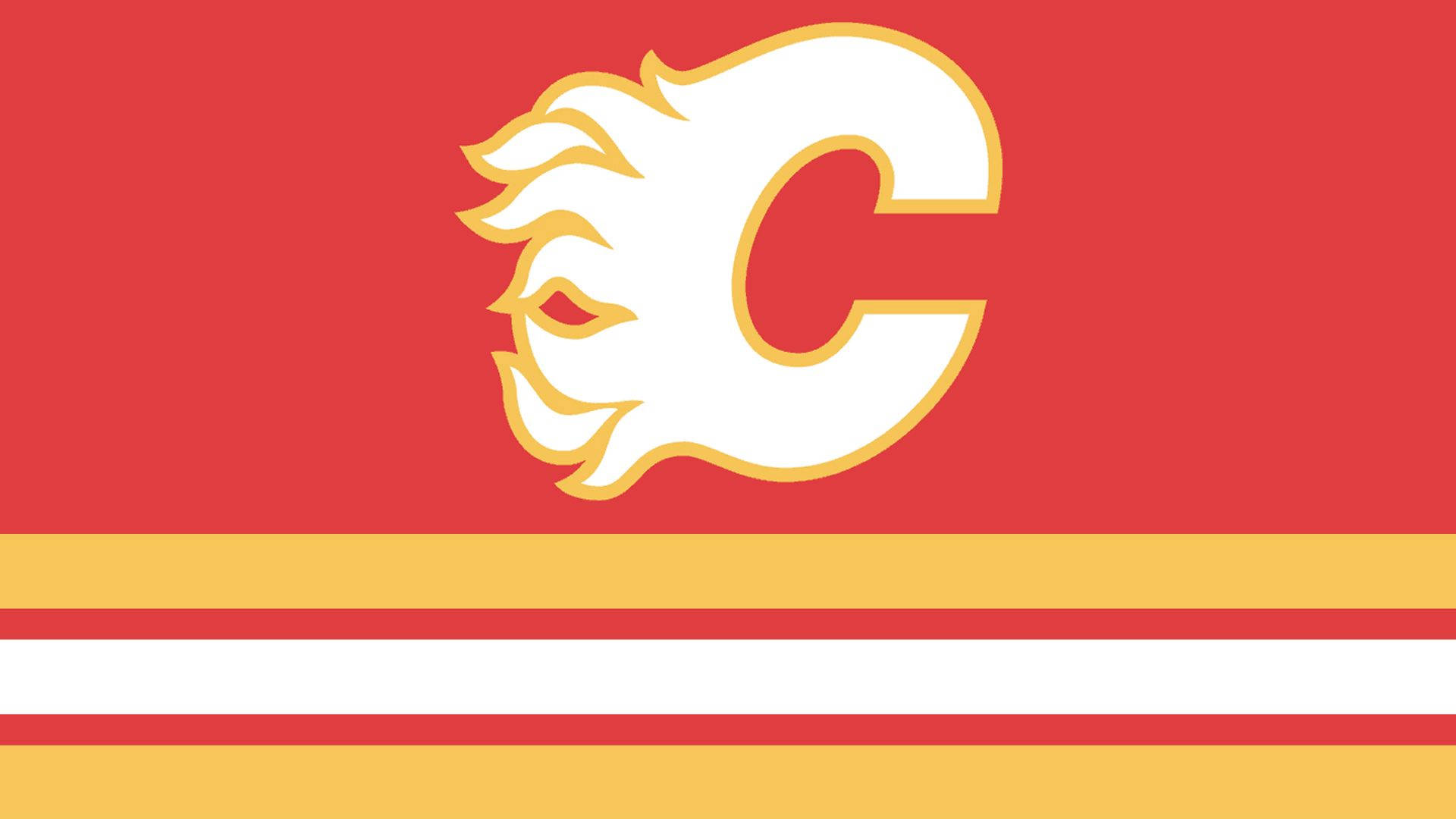 White Calgary Flames Logo Background