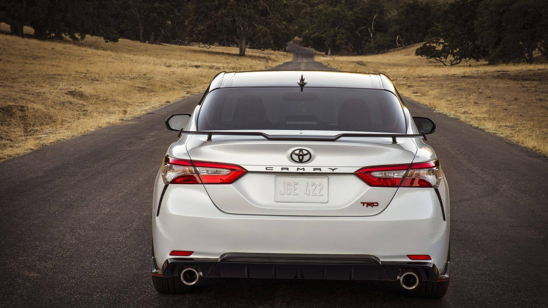 White Camry Toyota 4k On The Road Background