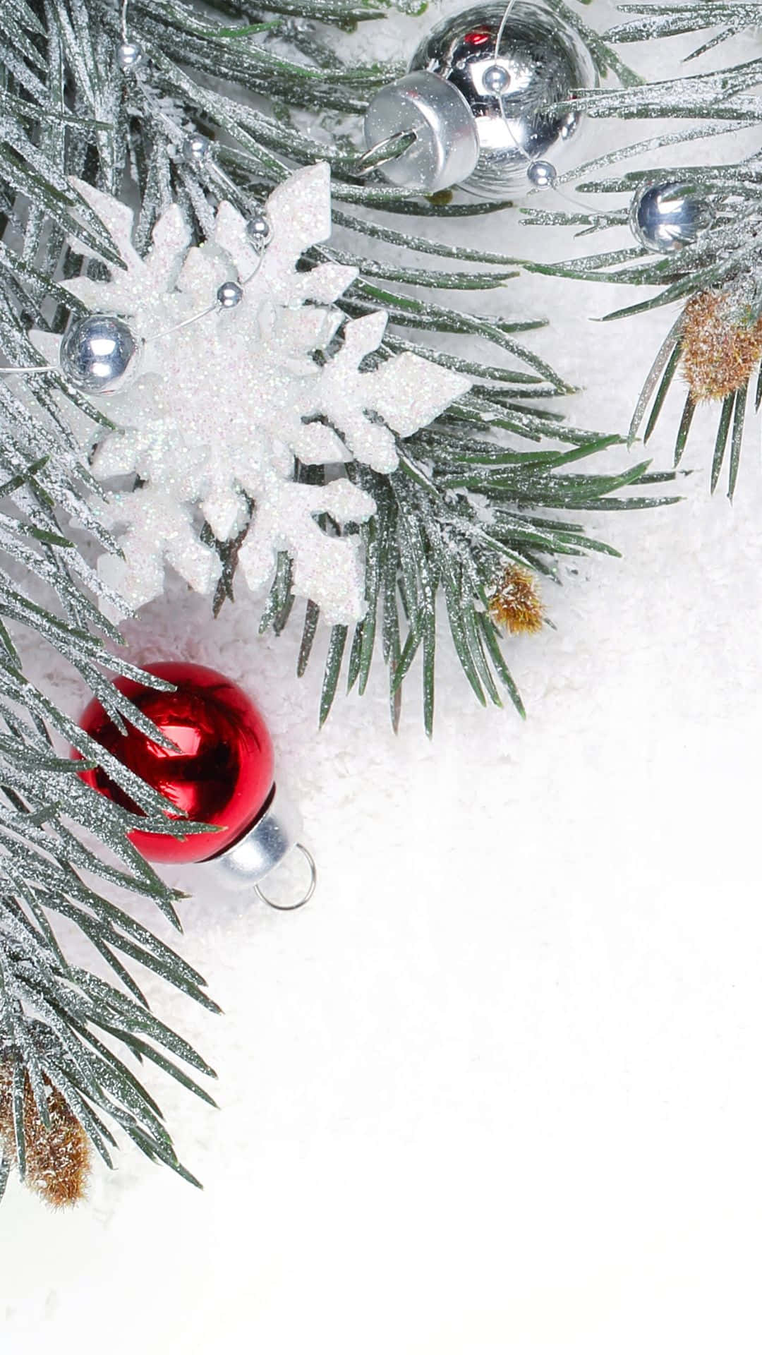 White Christmas Bells Iphone Background