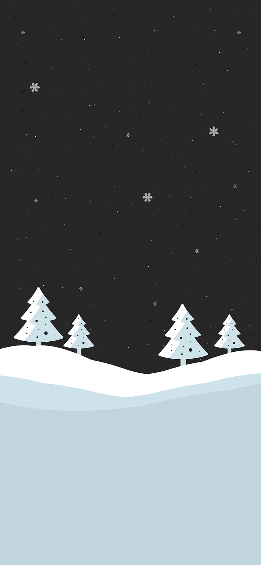 White Christmas Field Iphone Background