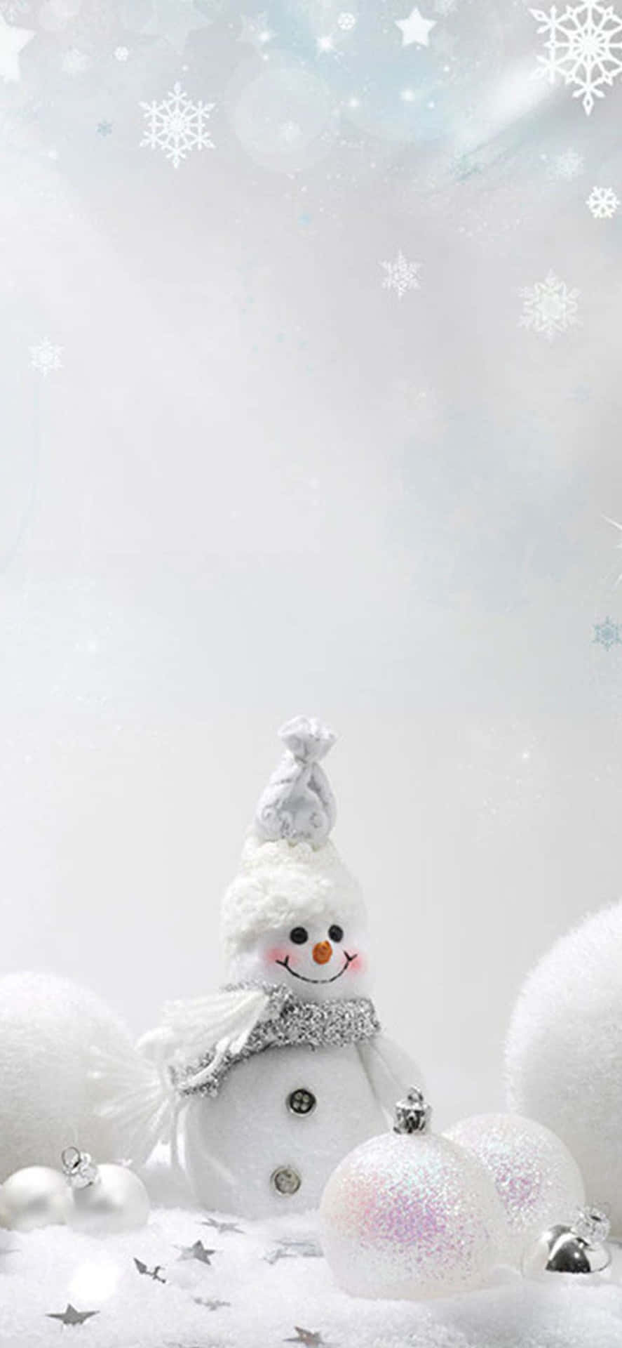 White Christmas Snow Man Cute