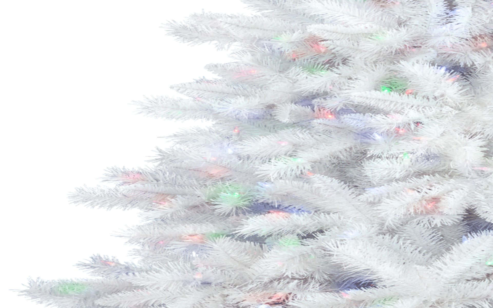 White Christmas Tree Rainbow Tint Background