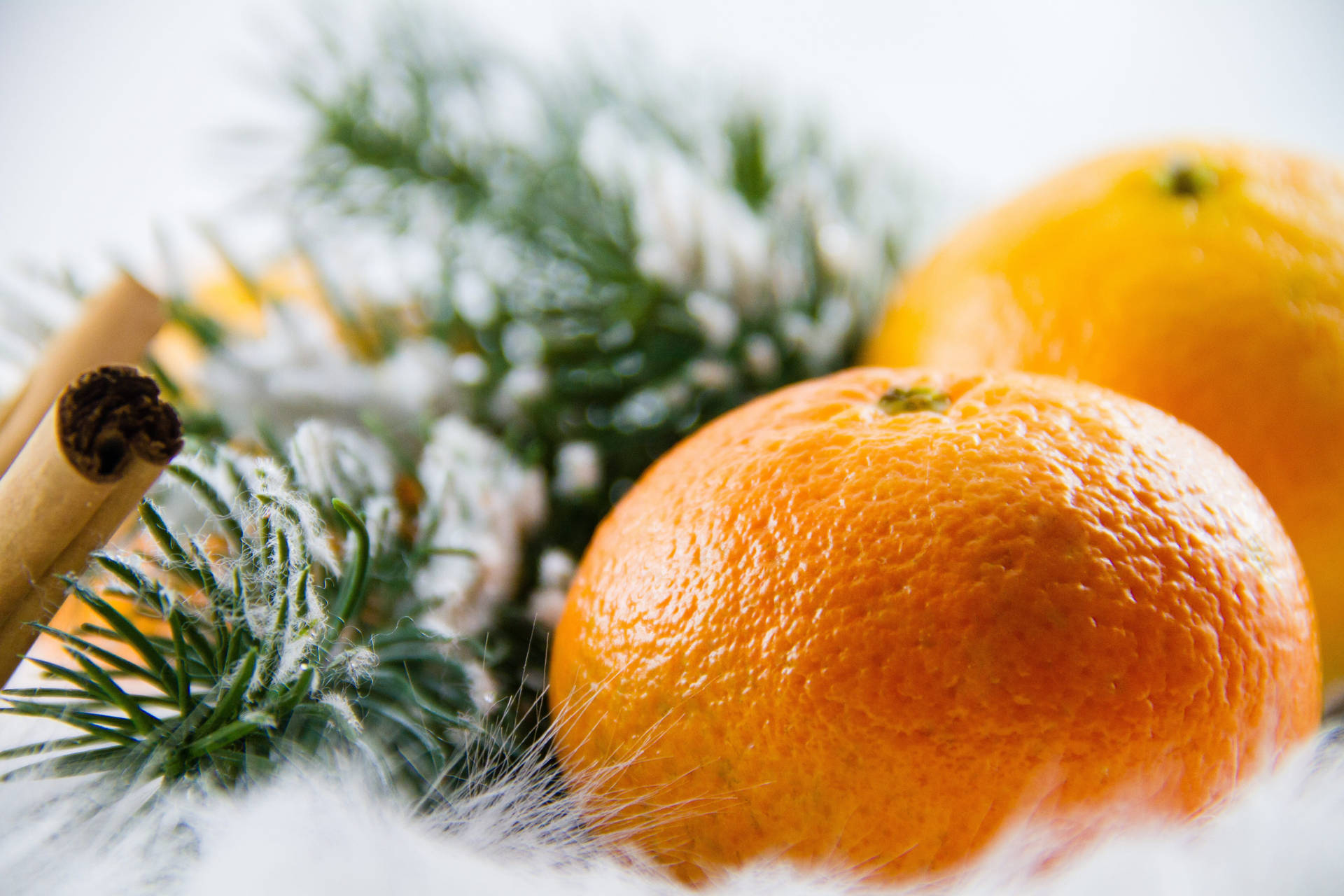 White Christmas With Citrus Fruit Clementine