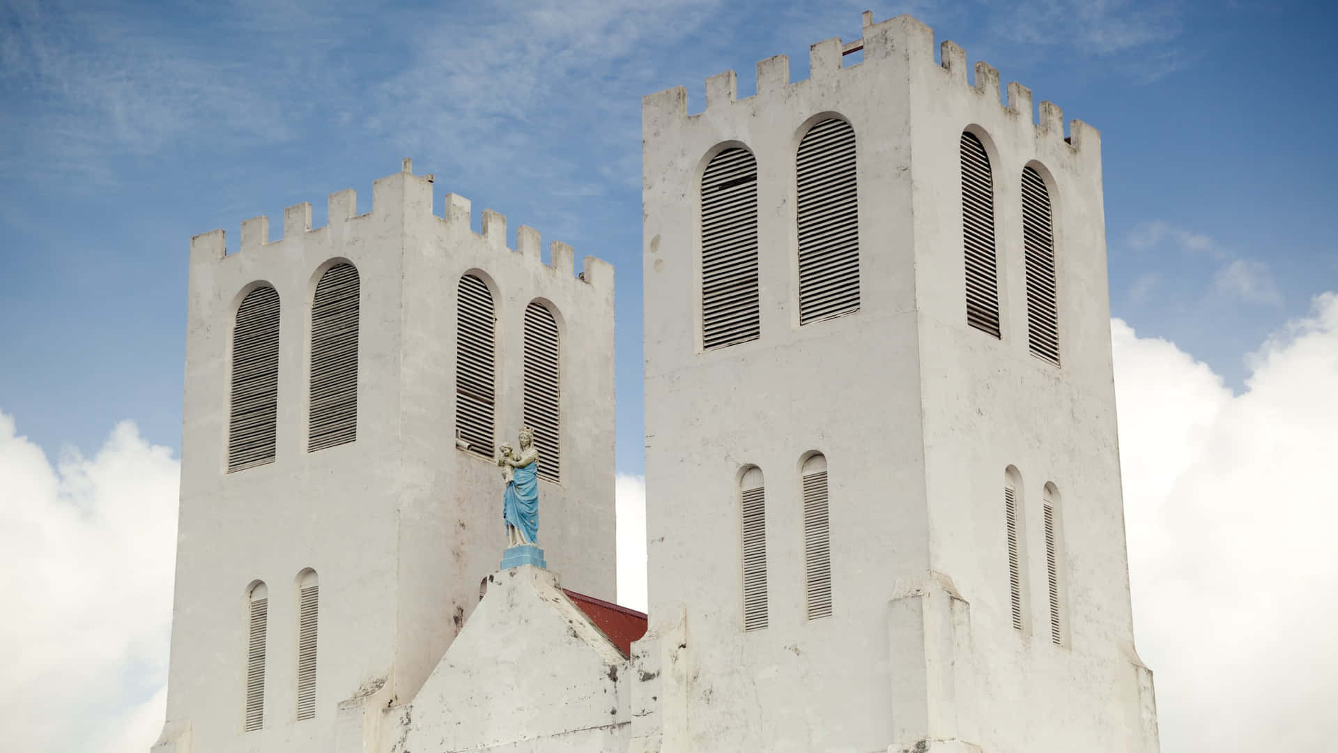 White Church In Apia Background