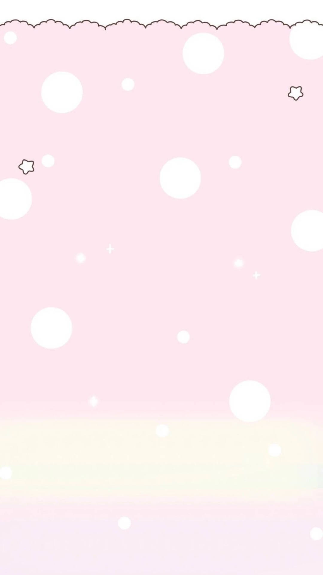 White Circles On Kawaii Pink Background Background