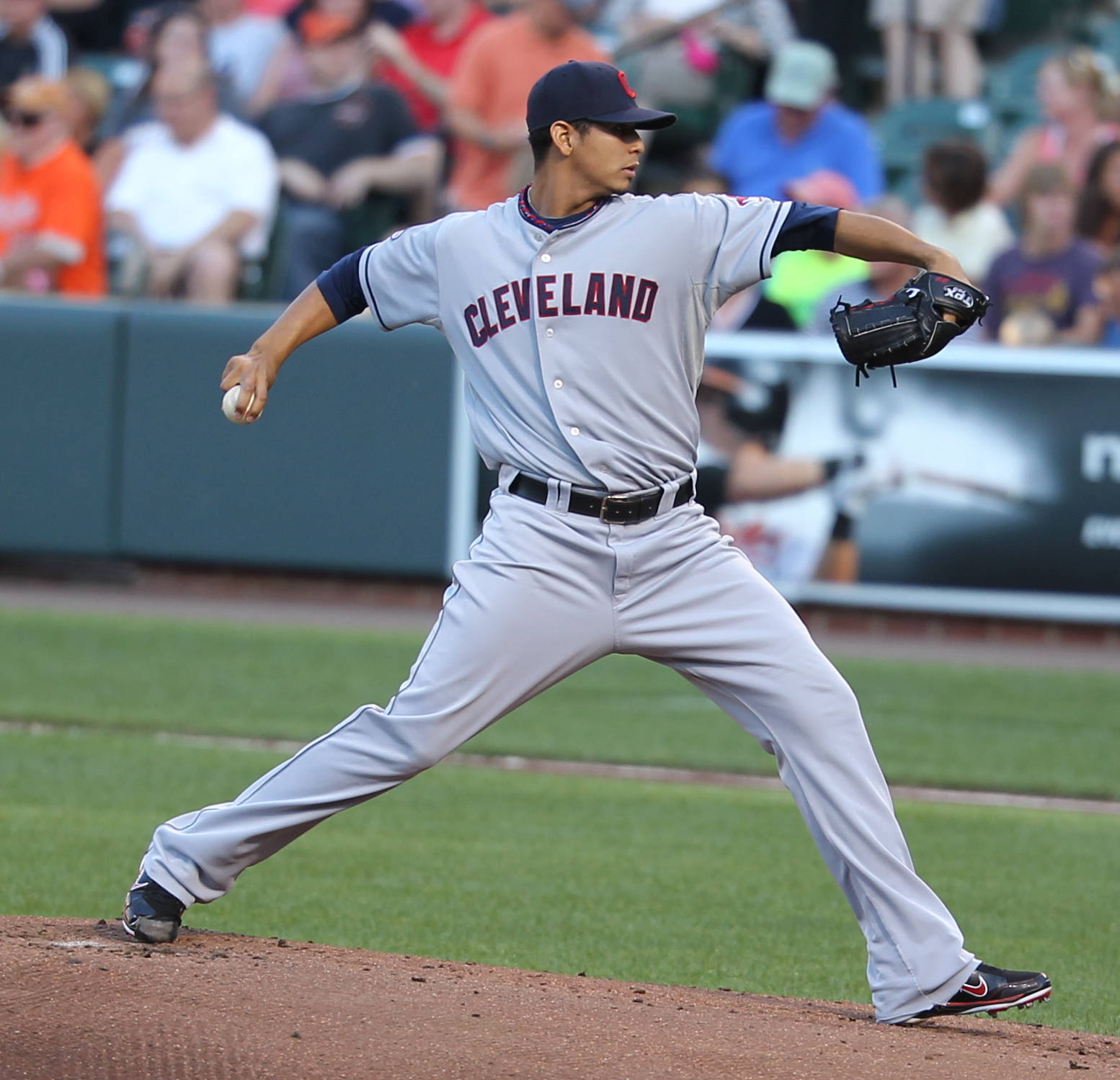 White Cleveland Pitcher Carlos Carrasco Background