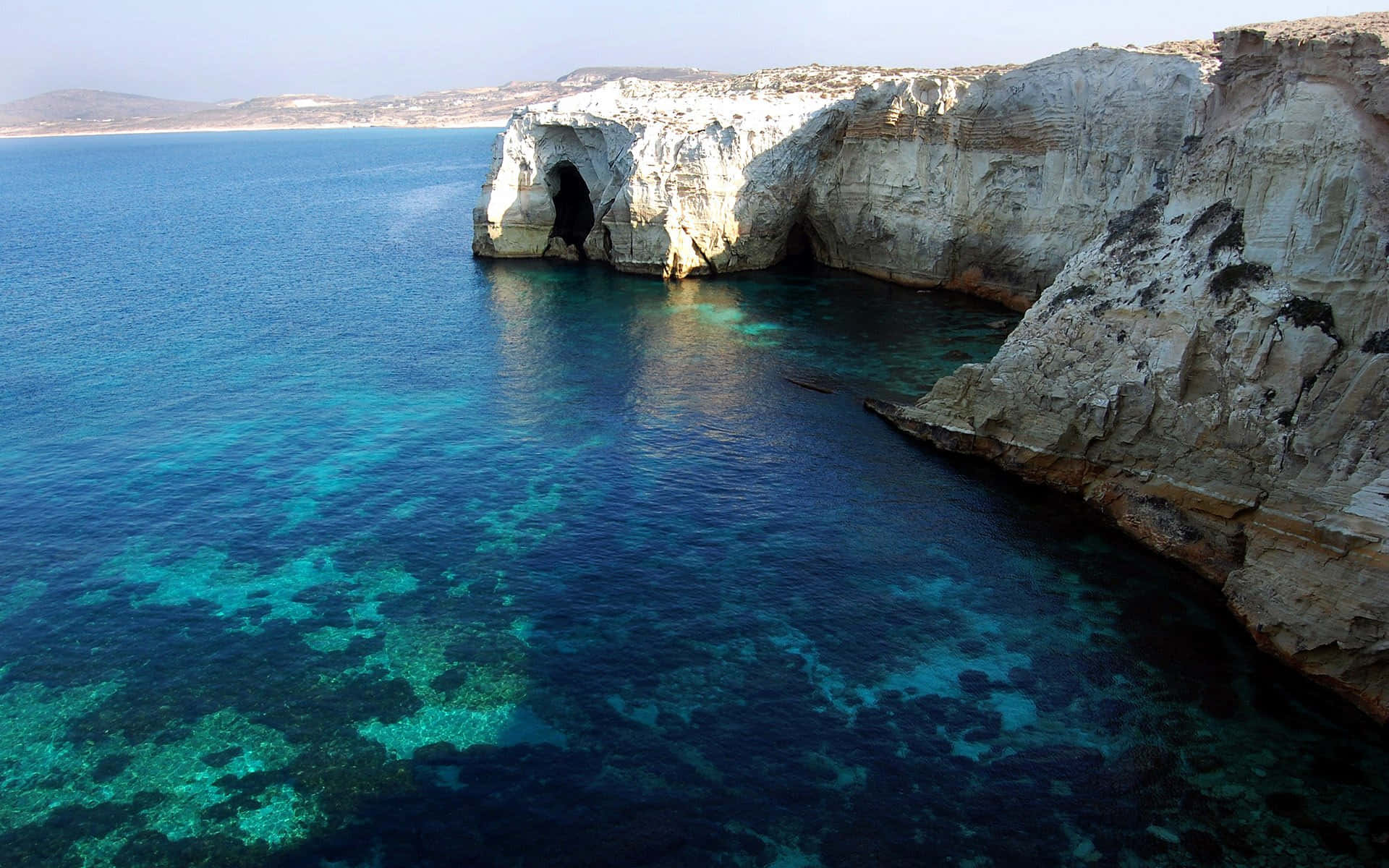 White Cliff Milos Island Greece