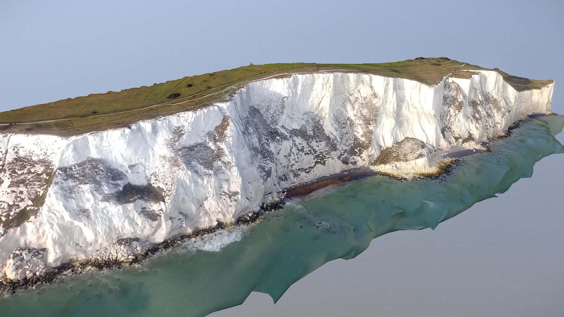 White Cliffs Of Dover In England 3d
