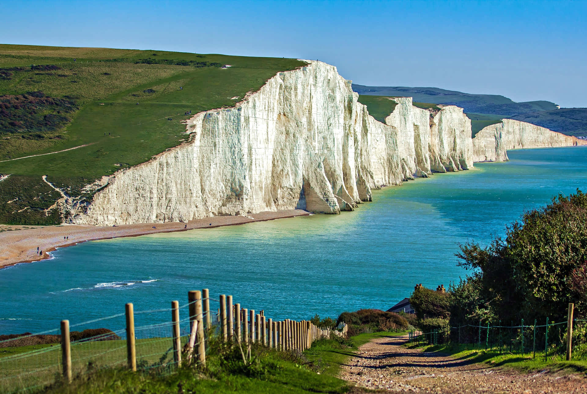 White Cliffs Of Dover Scenic View Background