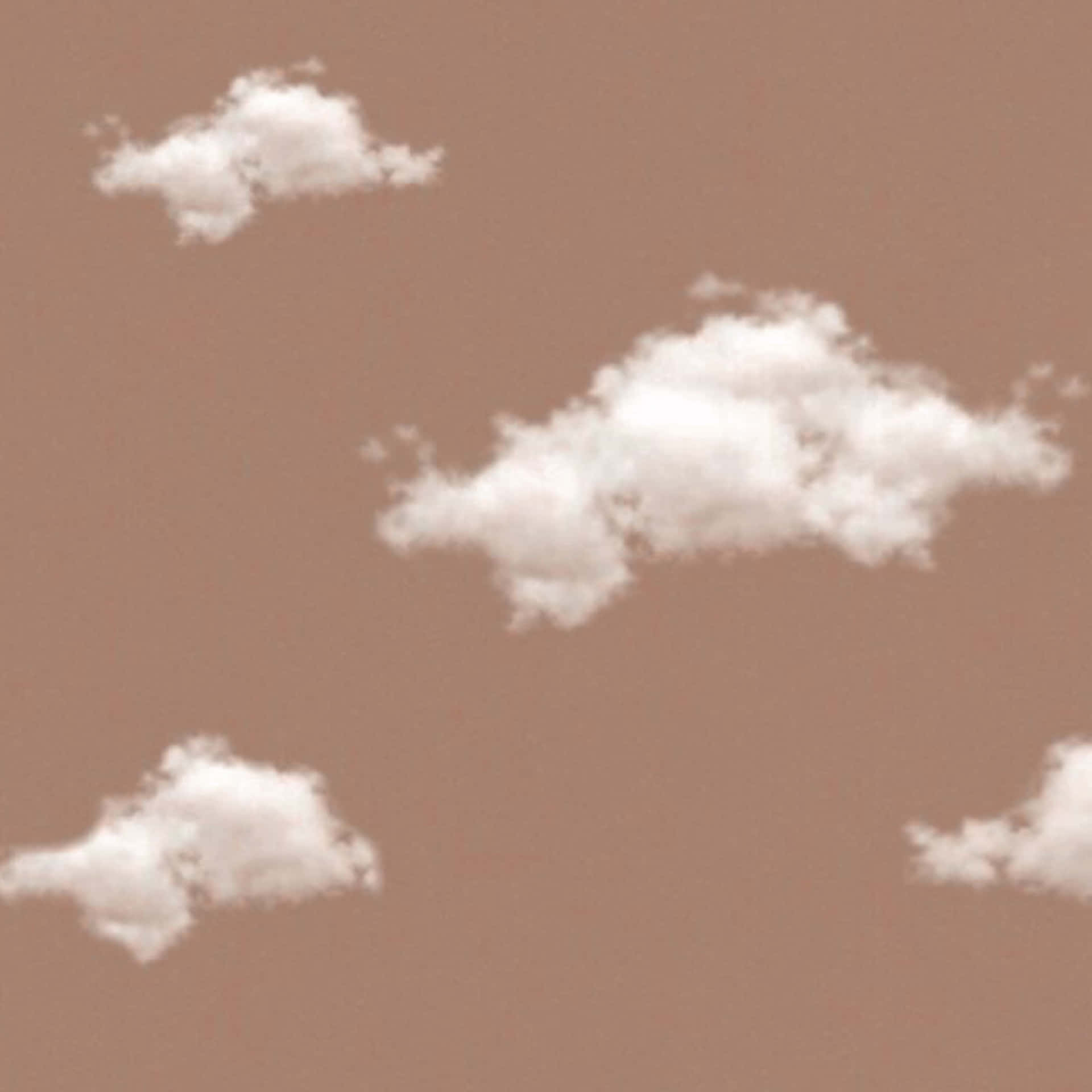 White Clouds Brown Aesthetic Background