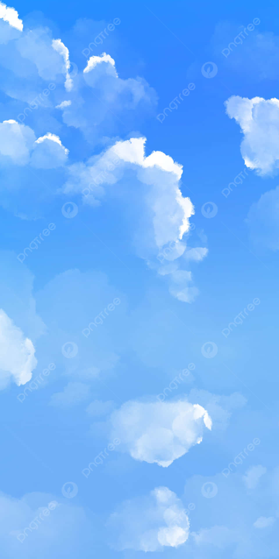 White Clouds Cute Art Background