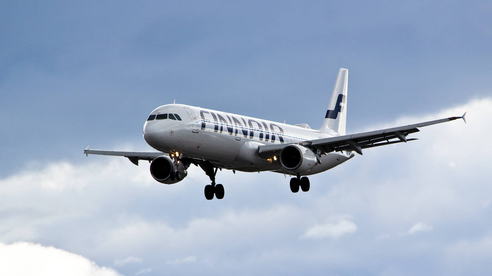 White Clouds Finnair Background