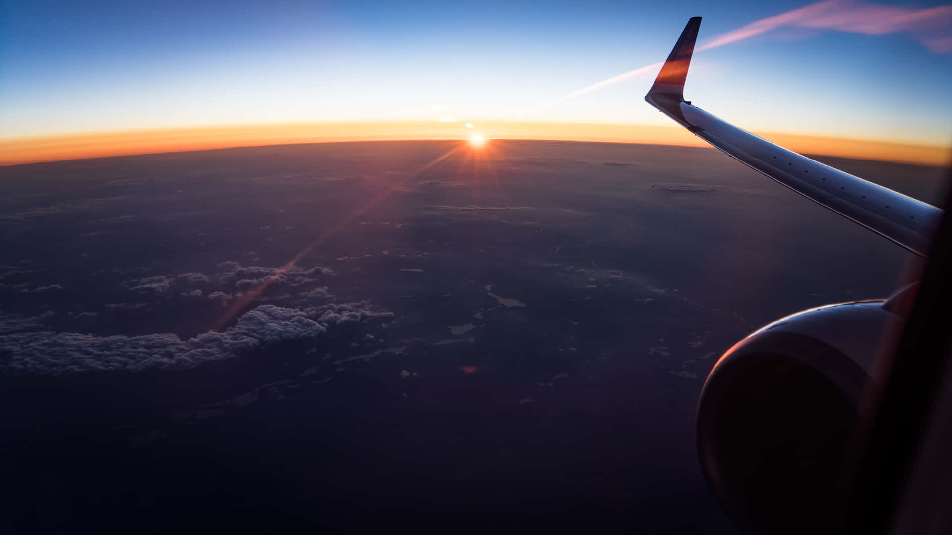 White Clouds From Plane Background