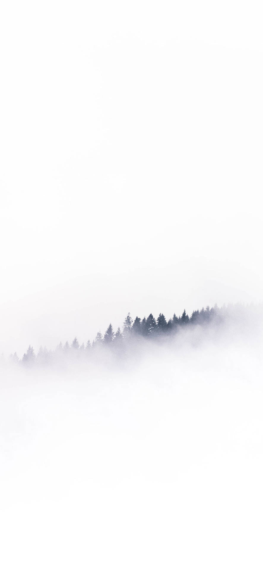White Clouds On Mountain Trees Iphone Background