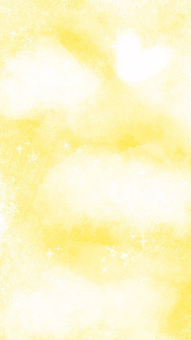 White Clouds On Plain Yellow Sky Background